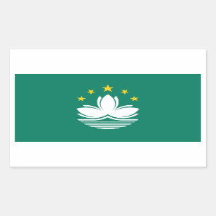 Sticker Rectangulaire Macao/drapeau du Macao. La Chine/Chinois