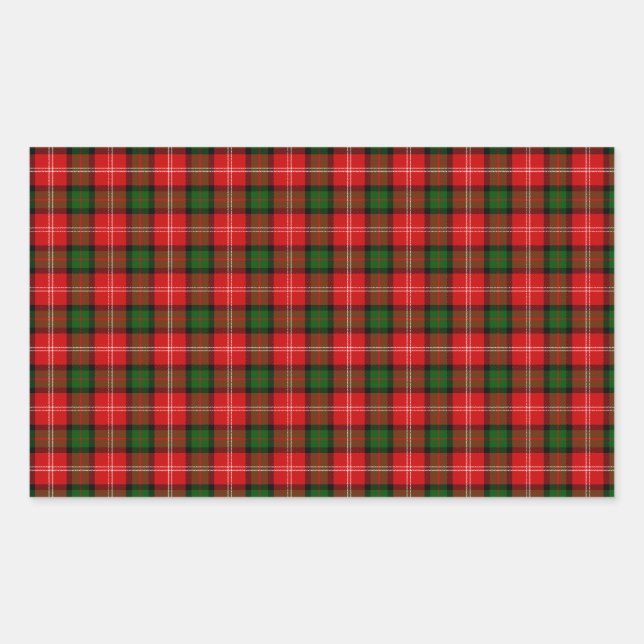 Sticker Rectangulaire MacKintosh Tartan (Devant)