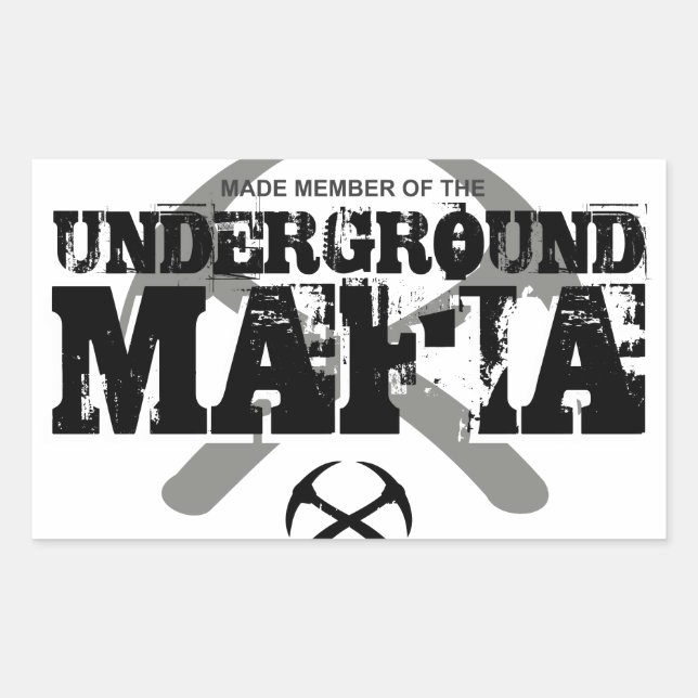 STICKER RECTANGULAIRE MAFIA SOUTERRAIN (Devant)