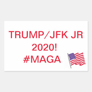 STICKER RECTANGULAIRE MAGA ! VOTEZ POUR TRUMP/JFK JR 2020 !
