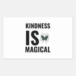 Sticker Rectangulaire Magical kindness butterfly, inspiration motivatio