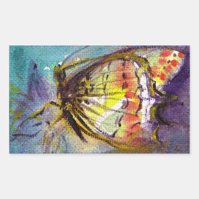STICKER RECTANGULAIRE MAGIQUE BUTTERFLY (Devant)