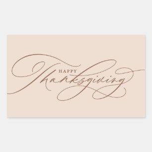 Sticker Rectangulaire Magnifique script de Thanksgiving heureux