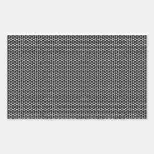Sticker Rectangulaire Maille de grille en métal