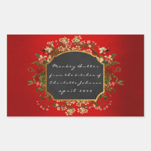 Sticker Rectangulaire Maison Faite De La Cuisine Du Nom Chalkboard