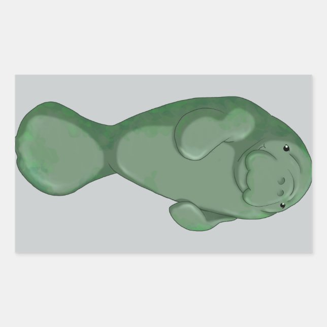 Sticker Rectangulaire Manatee (Devant)