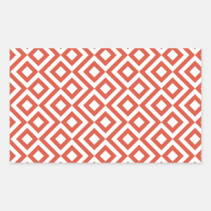 Sticker Rectangulaire Mander orange et blanc