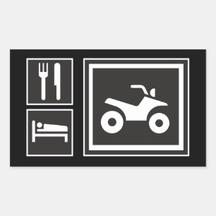Sticker Rectangulaire Mange Sleep QUAD !