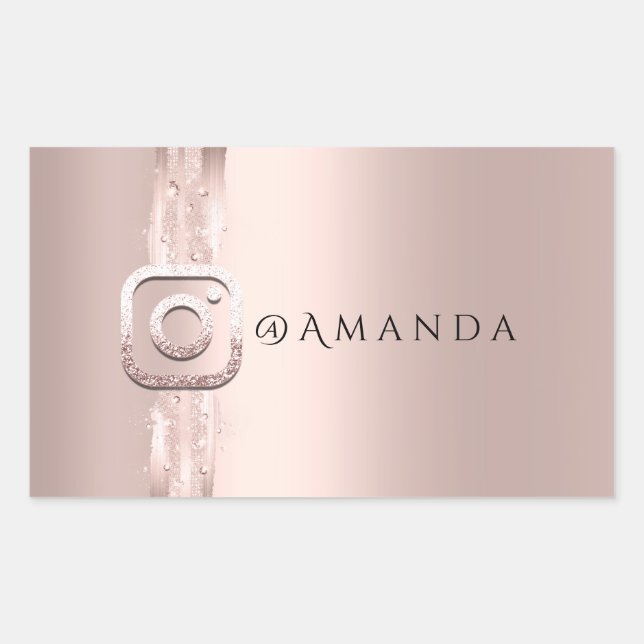Sticker Rectangulaire Manifestation de maquillage sur les médias sociaux (Devant)