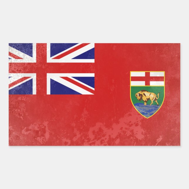 Sticker Rectangulaire Manitoba (Devant)
