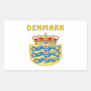 Sticker Rectangulaire Manteau du DANEMARK des bras