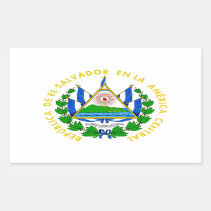 Sticker Rectangulaire Manteau du Salvador des bras