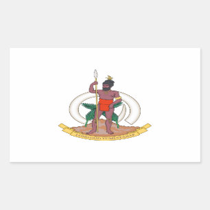 Sticker Rectangulaire Manteau du Vanuatu des bras