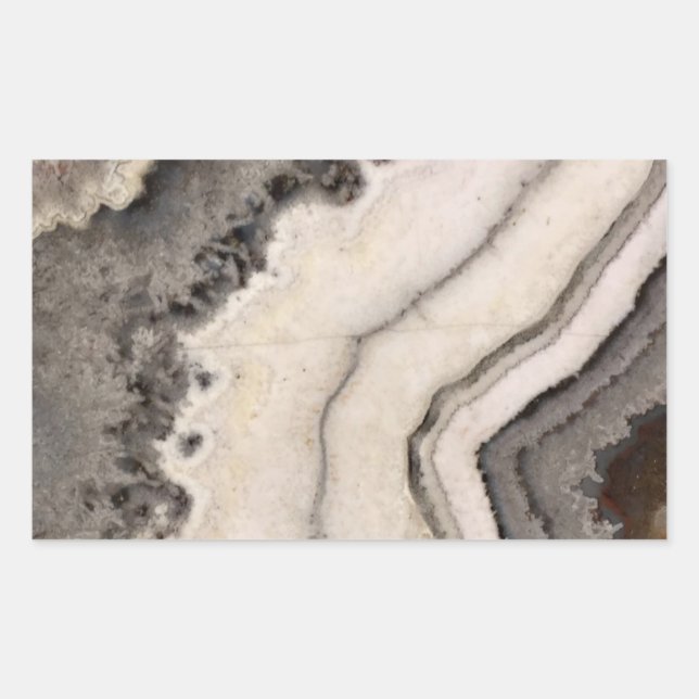 Sticker Rectangulaire Marble blanc (Devant)