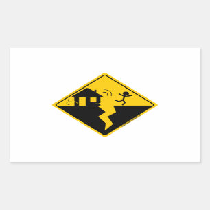 Sticker Rectangulaire Marchandises et habillement d'avertissement de