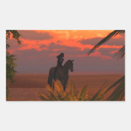 Sticker Rectangulaire Marche du matin