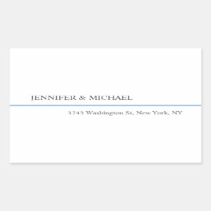 Sticker Rectangulaire Mariage simple minimaliste moderne peu cher
