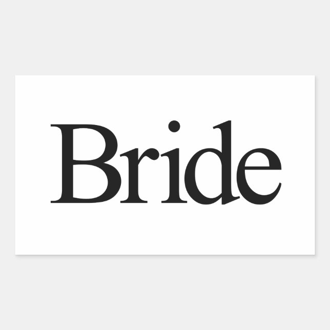 Sticker Rectangulaire Mariée (Devant)