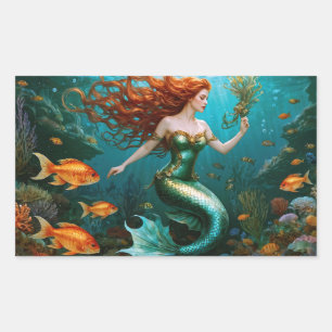 Sticker Rectangulaire "Marielle" - Belle sirène dansante