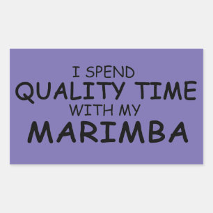 Sticker rectangulaire Marimba Time Quality