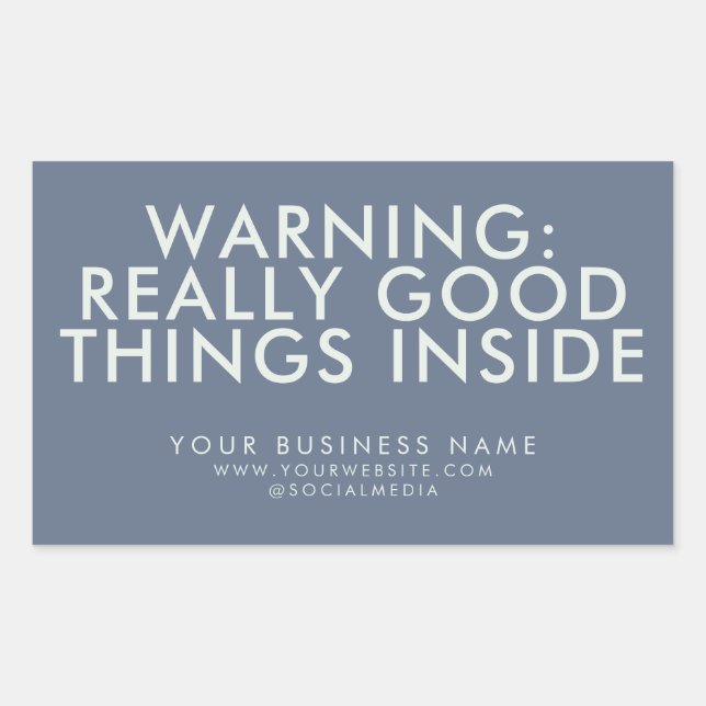 Sticker Rectangulaire Marine BELLES CHOSES BONNES Texte personnalisé Sit (Devant)