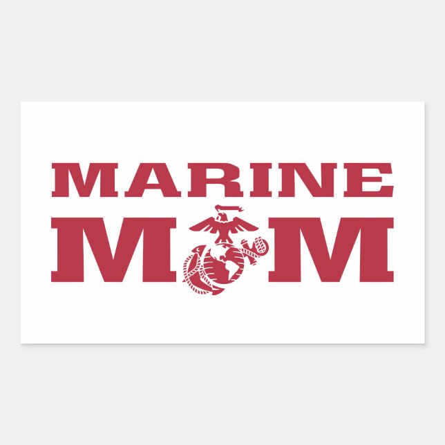 Sticker Rectangulaire Marine Maman (Devant)