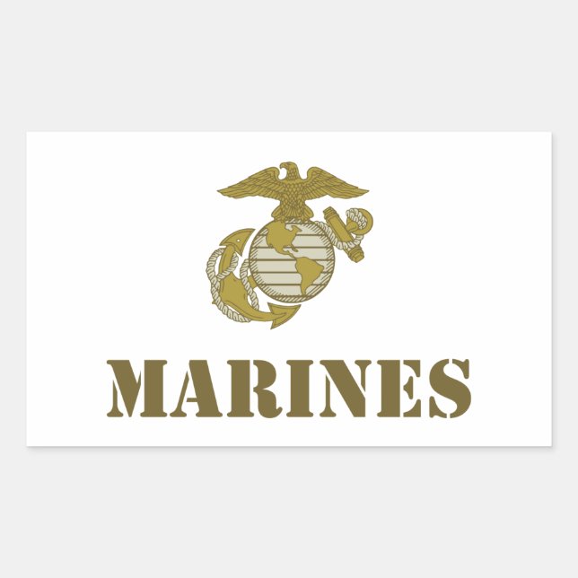 Sticker Rectangulaire Marines [gabarit] (Devant)