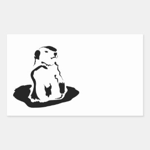 Sticker Rectangulaire marmotte