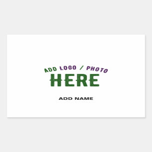 STICKER RECTANGULAIRE MARQUE BLANCHE MODERNE ET PERSONNALISABLE VÉRIFIÉE