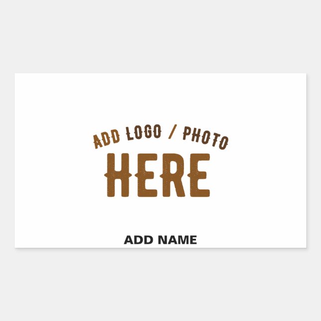 STICKER RECTANGULAIRE MARQUE BLANCHE MODERNE ET PERSONNALISABLE VÉRIFIÉE (Devant)