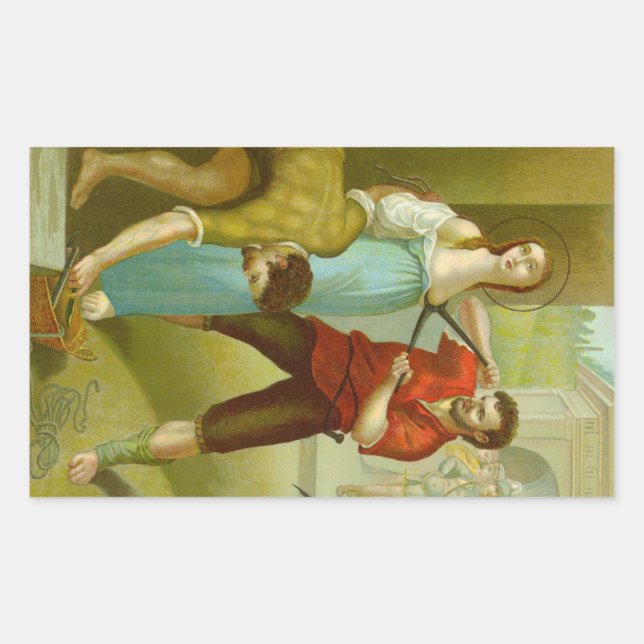 Sticker Rectangulaire Martyre de Saint-Agatha (M 003) (Devant)