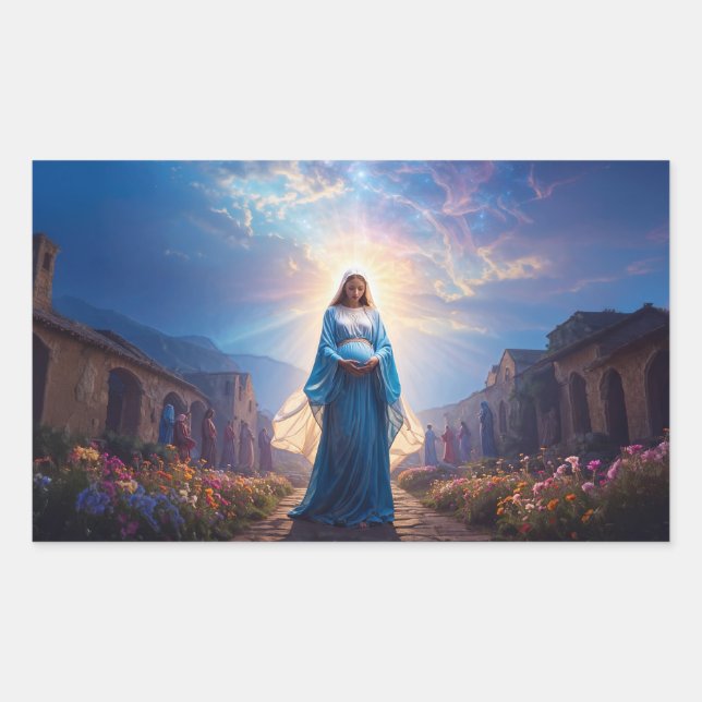 Sticker Rectangulaire Mary of Nazareth Walking Alone (Devant)