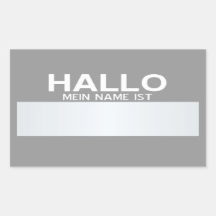 Sticker Rectangulaire Masquez bonjour mon nom est… personnalisable