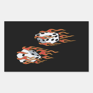 Sticker Rectangulaire Matrices flamboyantes