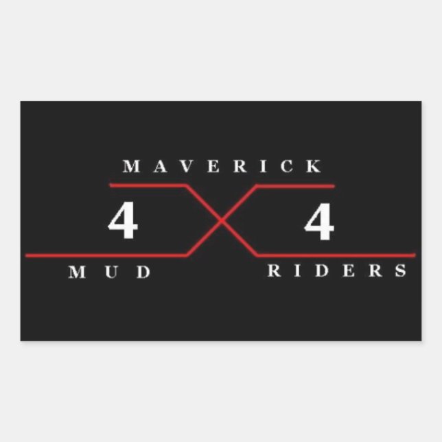 Sticker Rectangulaire Maverick Mud Riders (Devant)