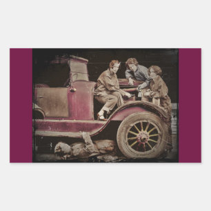 Sticker Rectangulaire Mécanique automatique féminine des années 1920