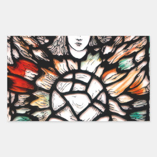 Sticker Rectangulaire Méditation en couleurs