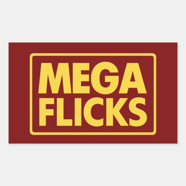 STICKER RECTANGULAIRE MÉGA FLICKS (Devant)