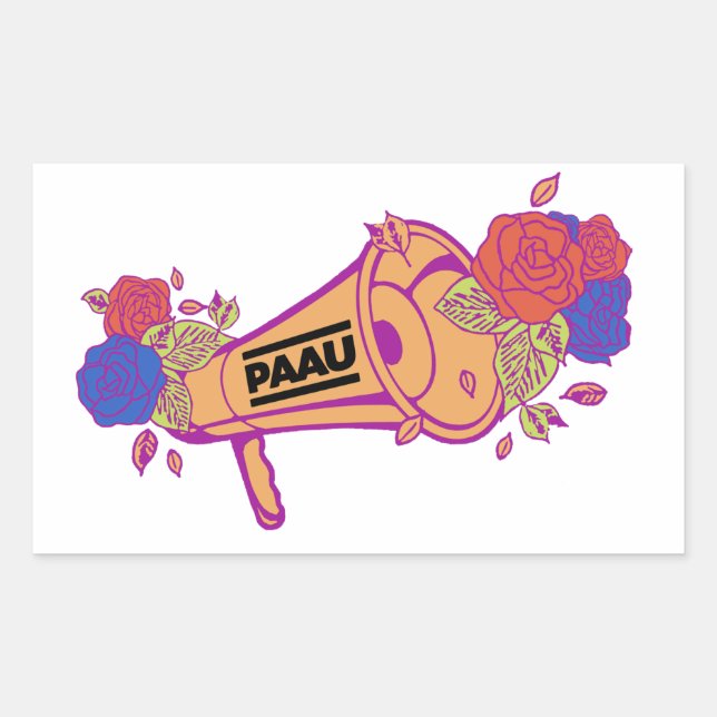 Sticker Rectangulaire Megaphone Logo (simple autocollants) (Devant)