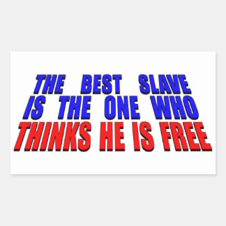 Sticker Rectangulaire Meilleur esclave