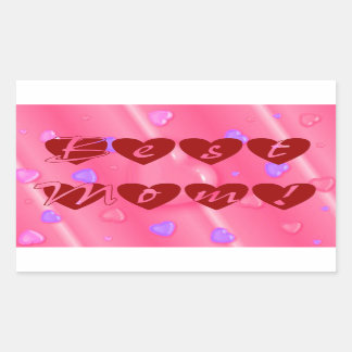 Sticker Rectangulaire Meilleure maman en Hearts
