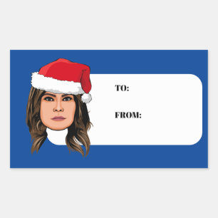 STICKER RECTANGULAIRE MELANIA TRUMP