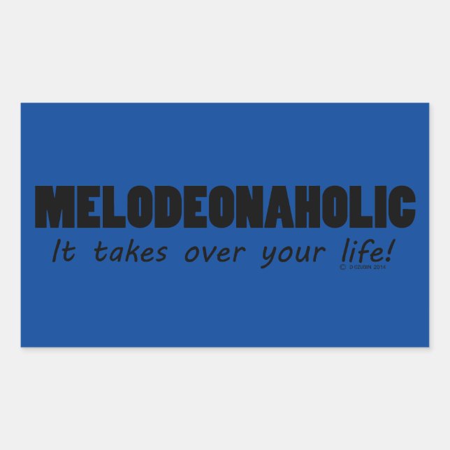 Sticker rectangulaire Meldéonaholic (Devant)