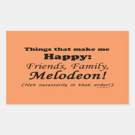 Sticker Rectangulaire Melodeon Me Rend Heureux