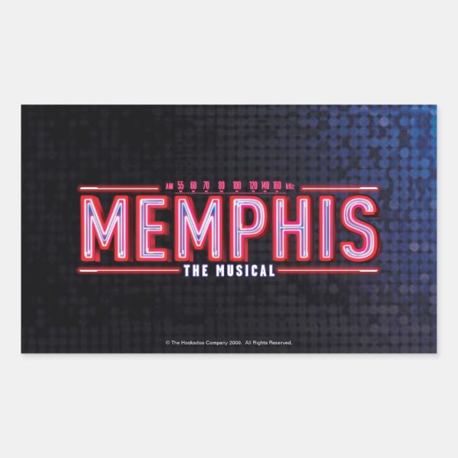Sticker Rectangulaire MEMPHIS - Le logo musical (Devant)