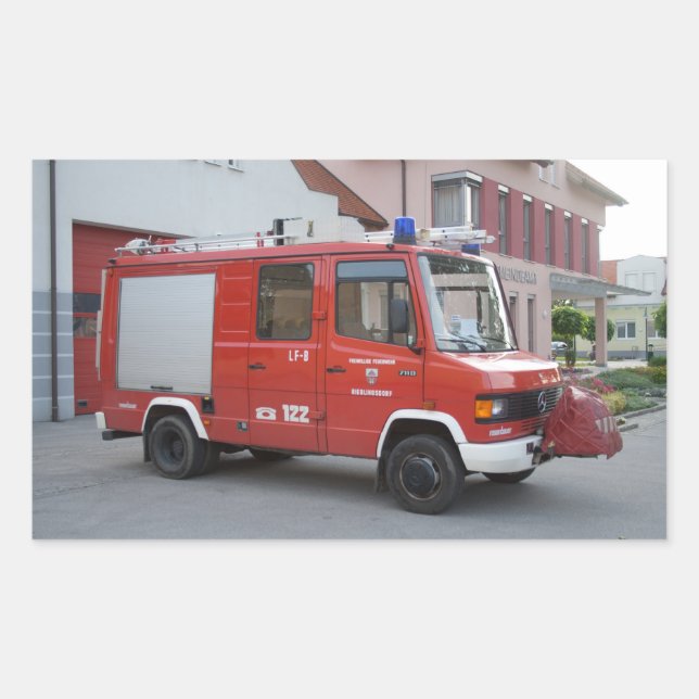 Sticker Rectangulaire Mercedes Benz 711 Rosenbauer (Devant)