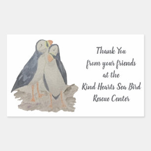 Sticker Rectangulaire Merci Animal Rescue Cuffins Puffins