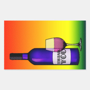 Sticker Rectangulaire merci toast