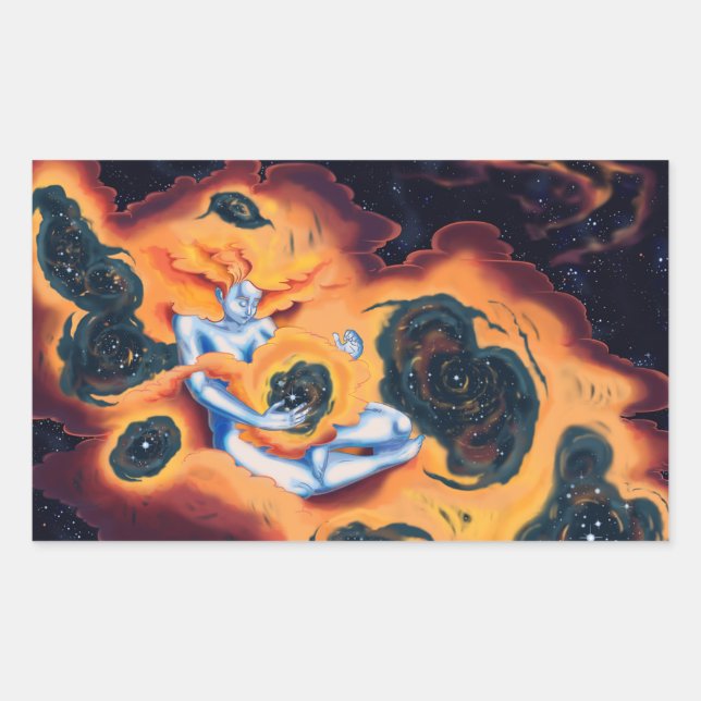 Sticker Rectangulaire Mère des étoiles (Devant)