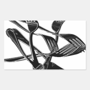 Sticker Rectangulaire Métallique